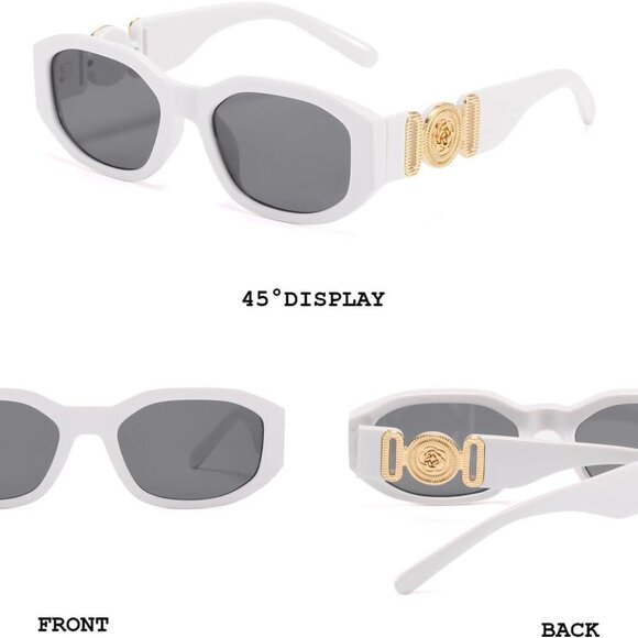 Rectangle Sunglasses Women Retro Driving Glasses 90s Vintage UV400 Protection - Picture 3 of 6